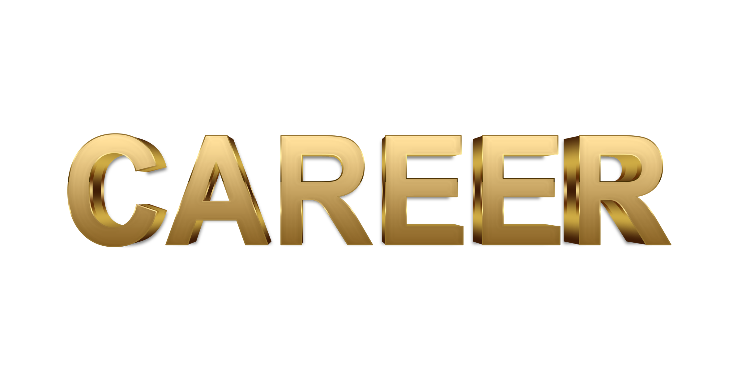 Career word png, Career png, word Career gold text typography PNG images Career png transparent background